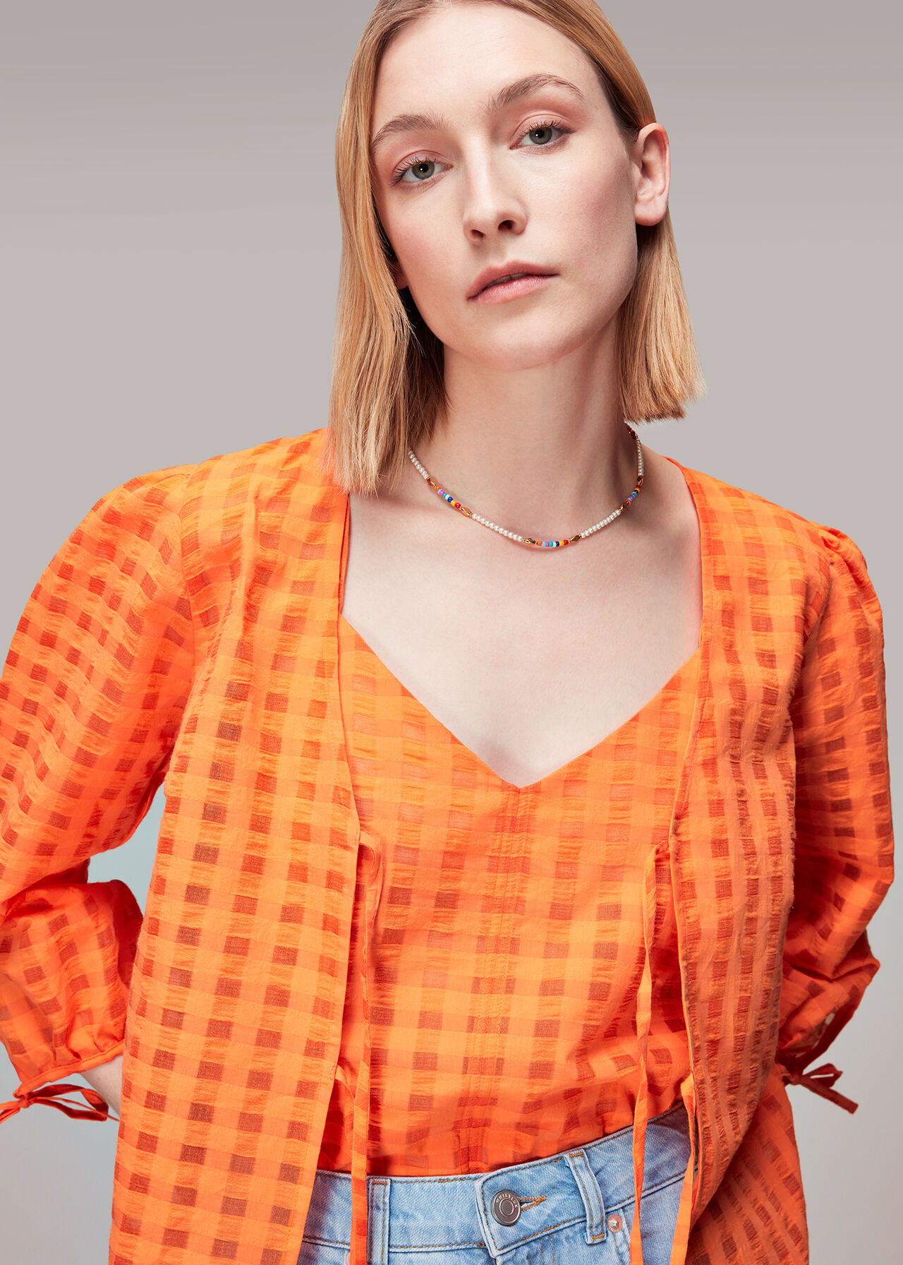 Seersucker Cami Top