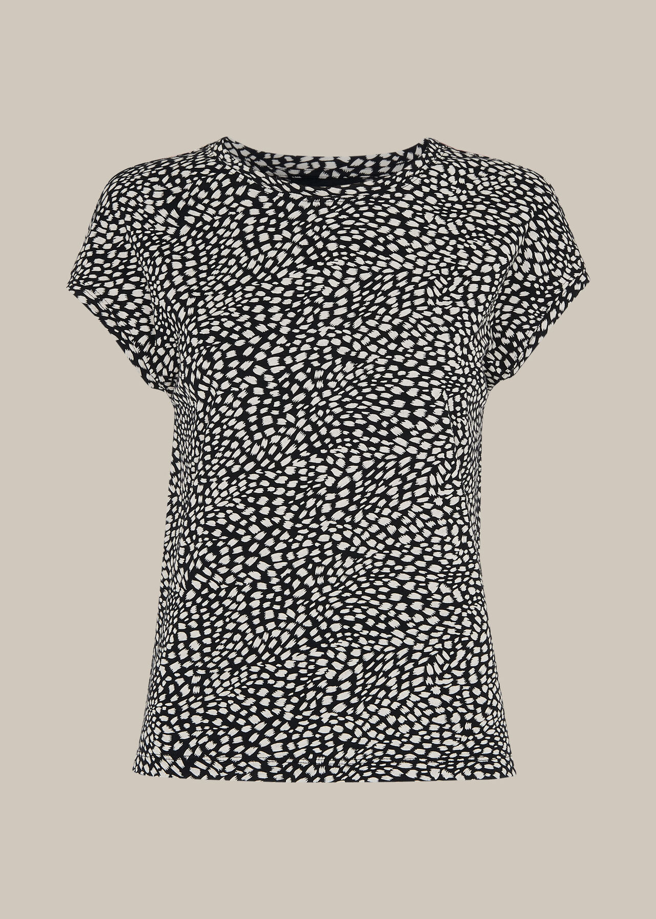 Minimal Spotted Animal Tee Black/Multi