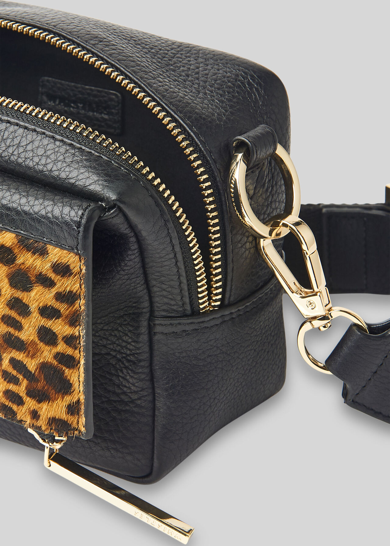 Bibi Leopard Crossbody Bag Black/Multi