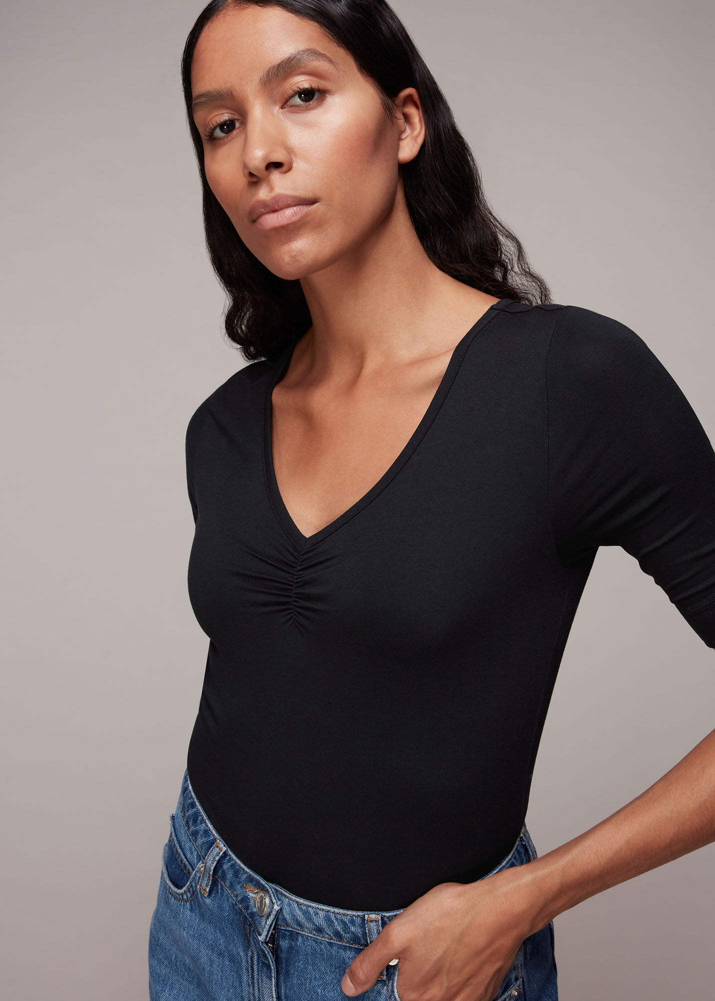 WOMEN FASHION Shirts & T-shirts Bodysuit Elegant H&M bodysuit Black XS discount 52% 