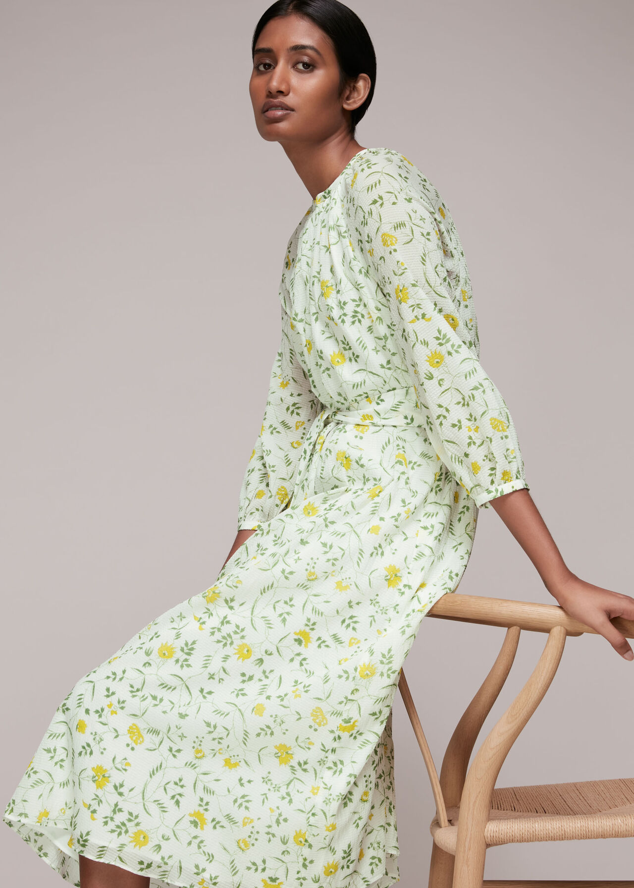 Savannah Floral Silk Mix Dress