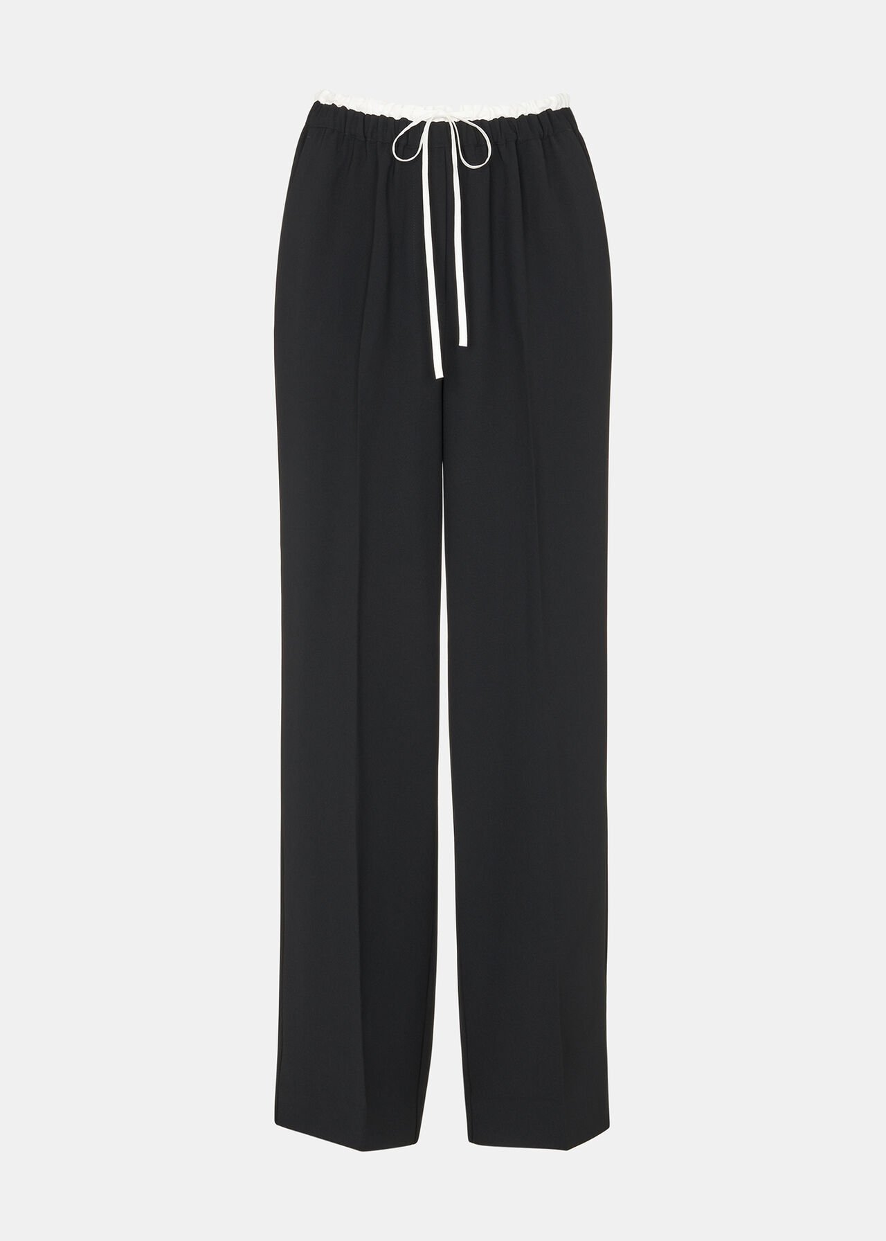 Crepe Waistband Detail Trouser