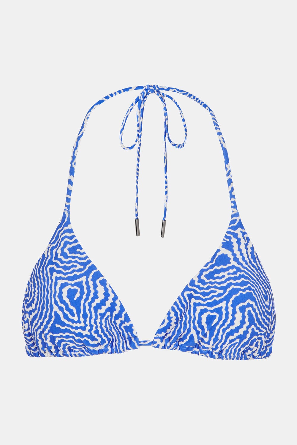 Blue Ripple Wave Bikini Top