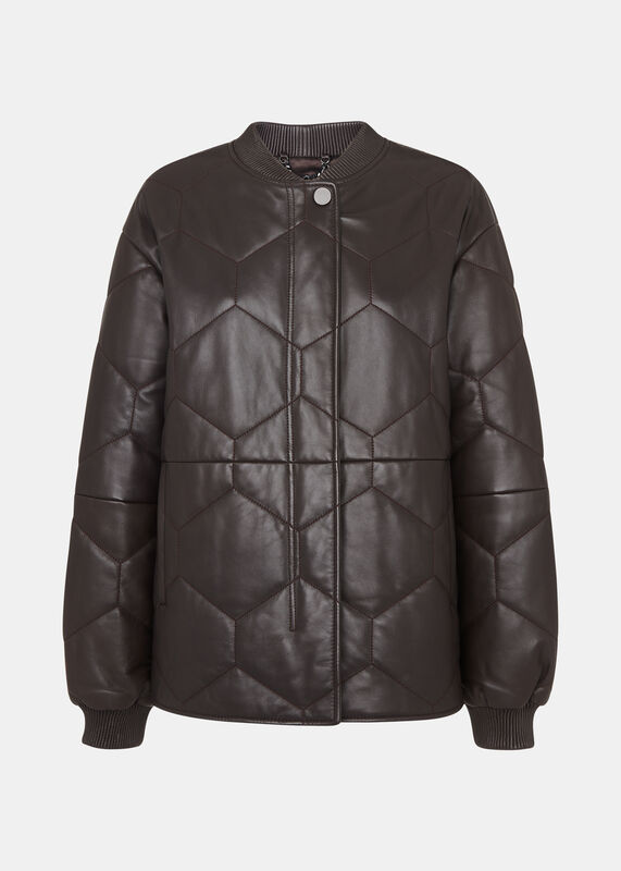 Cleo Leather Quilted Jacket