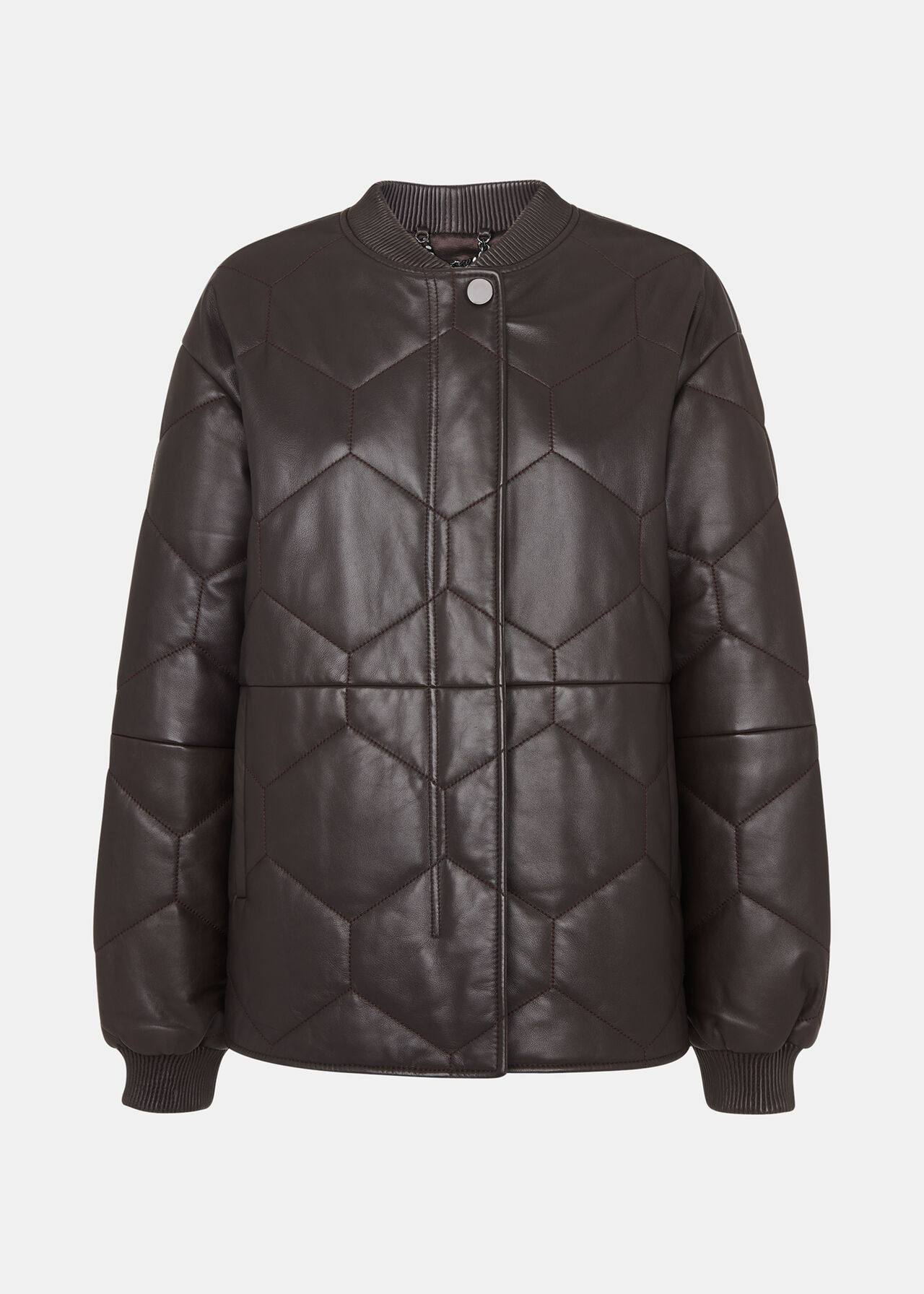 Cleo Leather Quilted Jacket