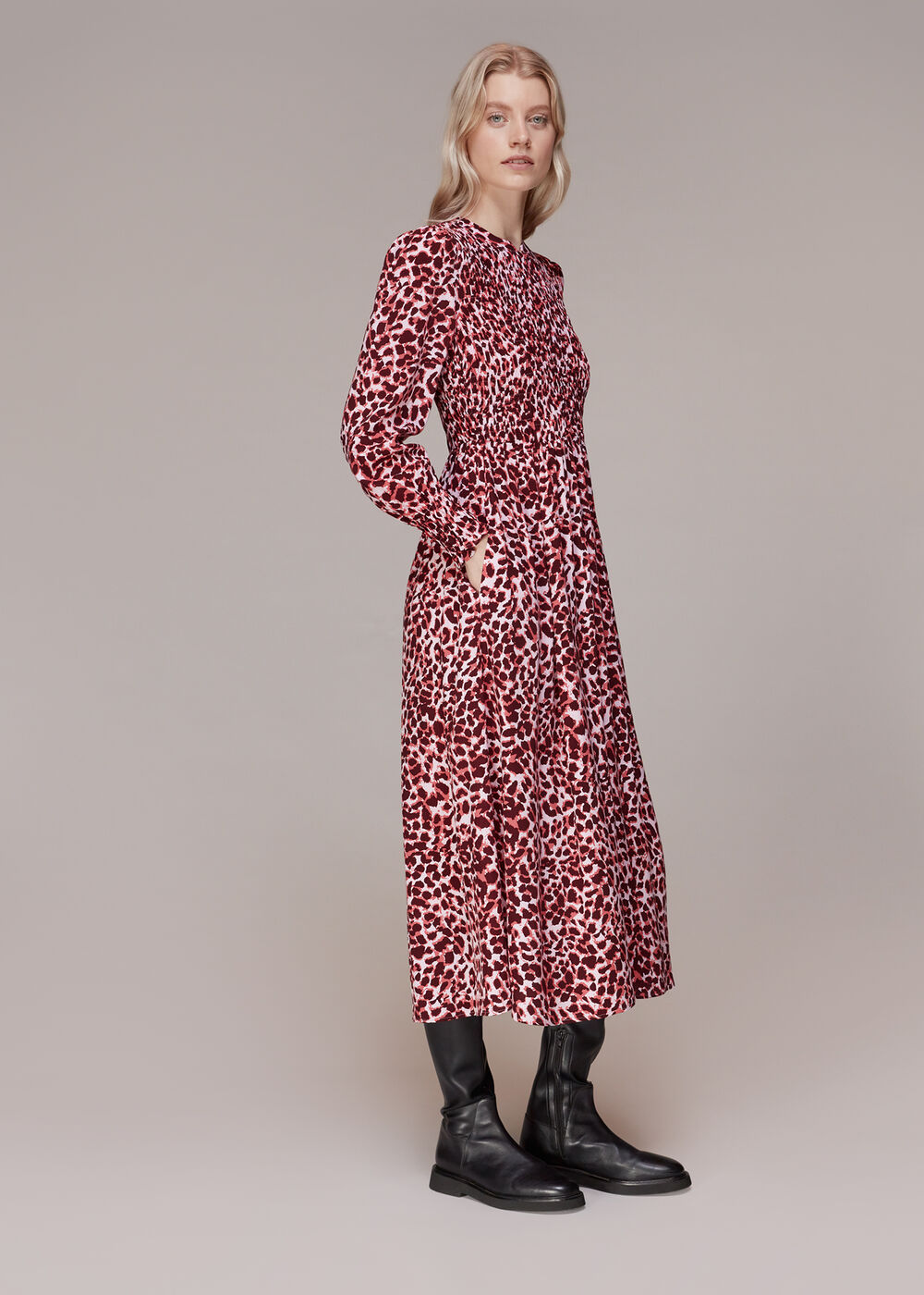 Abstract Cheetah Print Dress
