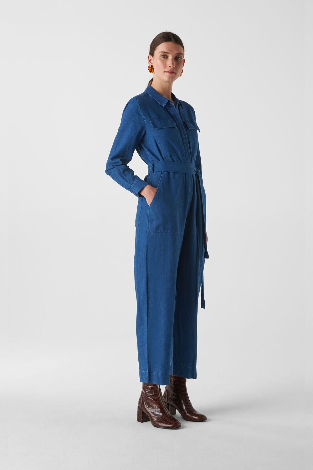 Pia Utility Denim Jumpsuit Denim