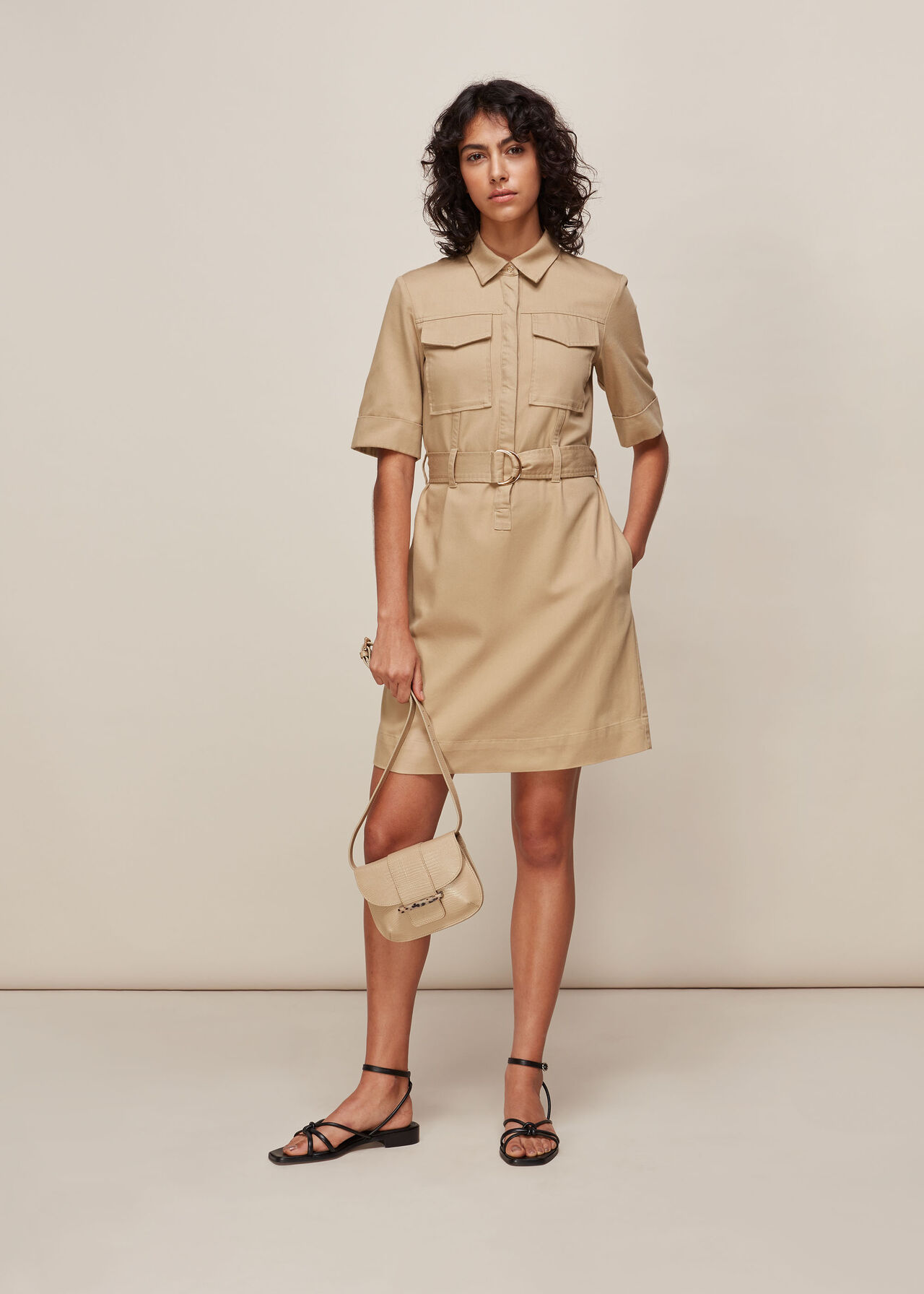 Gemma Shirt Dress Oatmeal