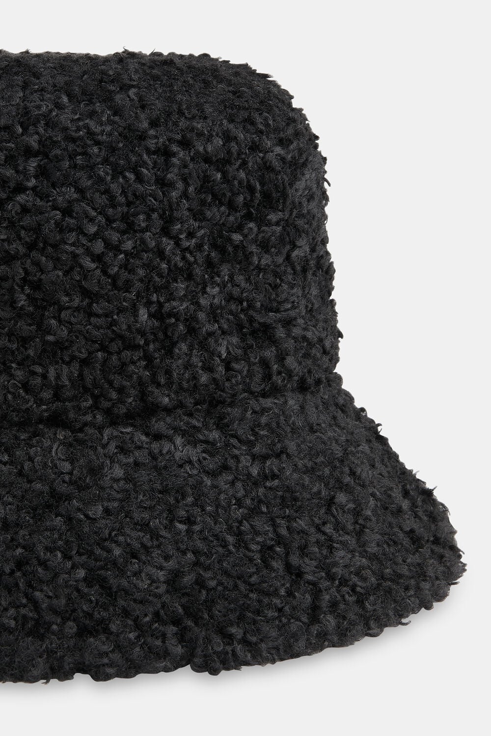 Black Reversible Borg Bucket Hat