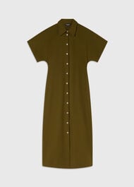 Cut Out Back Poplin Midi Dress