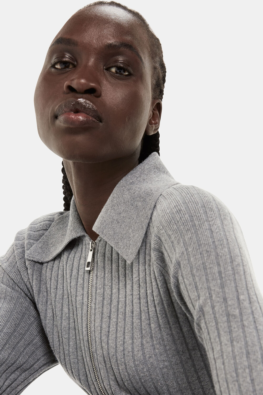 Bonnie Zip Ribbed Knit Dress