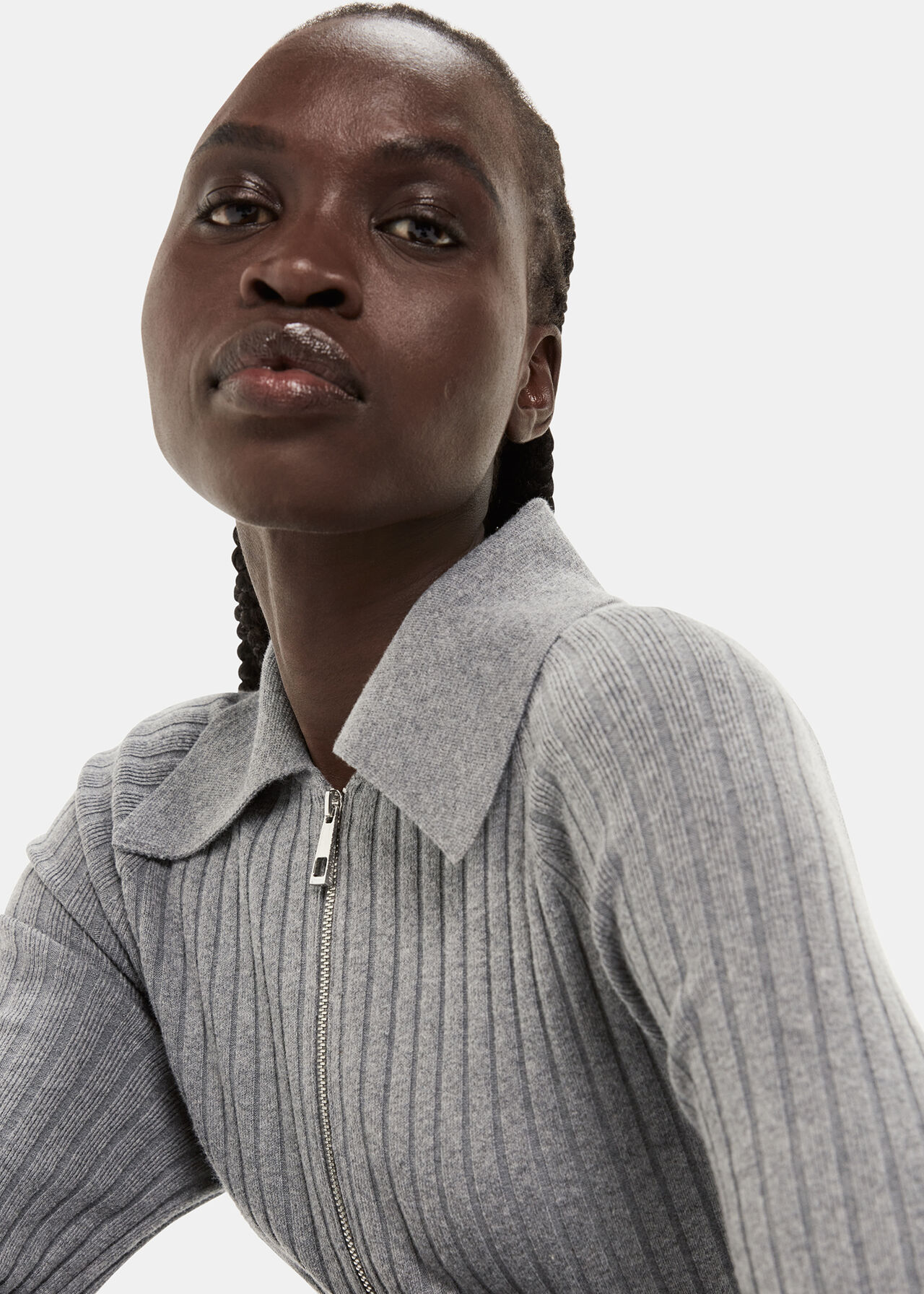 Bonnie Zip Ribbed Knit Dress