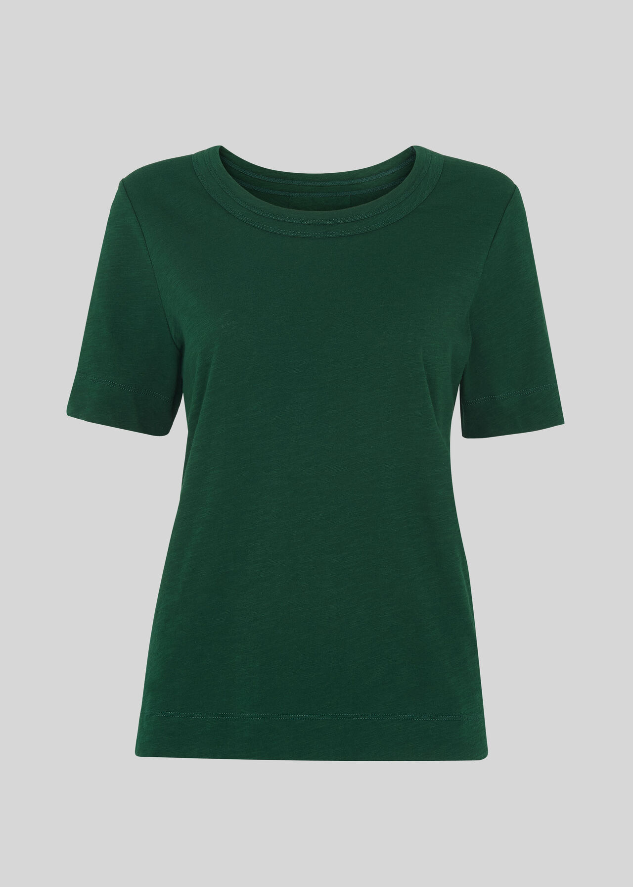 Rosa Double Trim T Shirt Dark Green