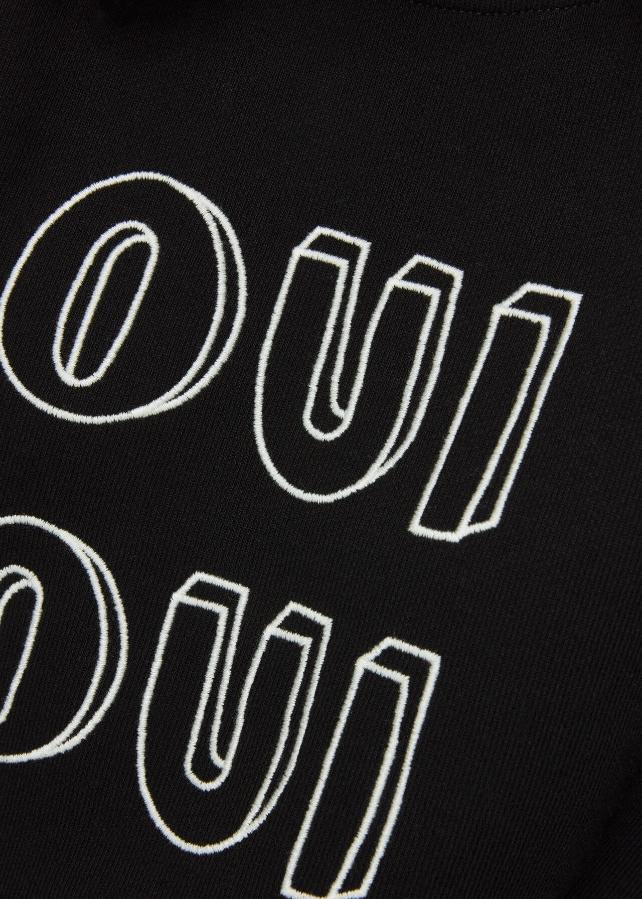 Black Oui Oui Logo Relaxed Sweat | WHISTLES