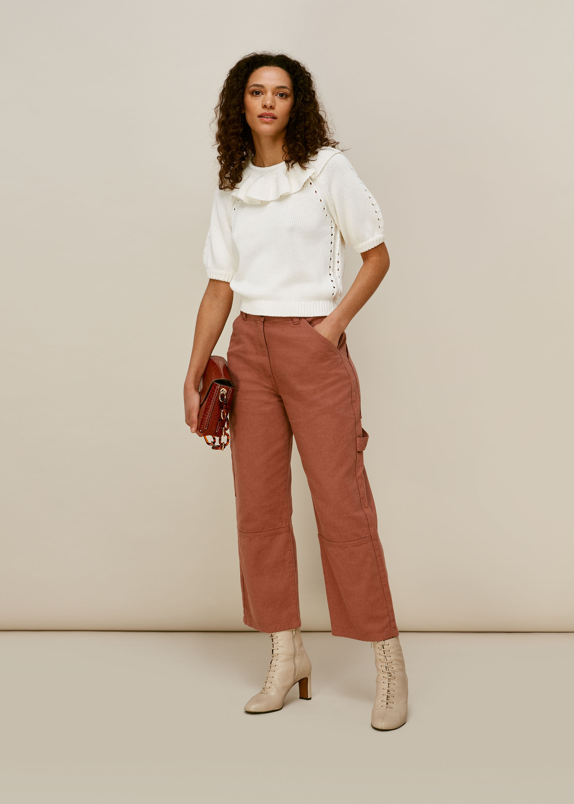White frill jumper store