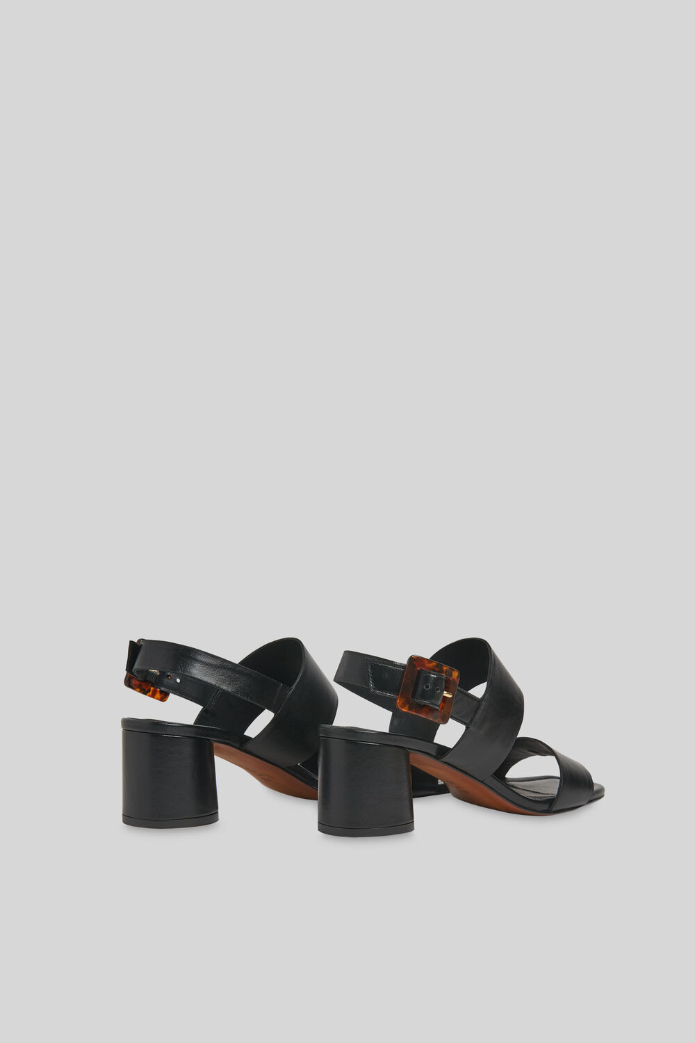 Avery Tort Buckle Sandal Black