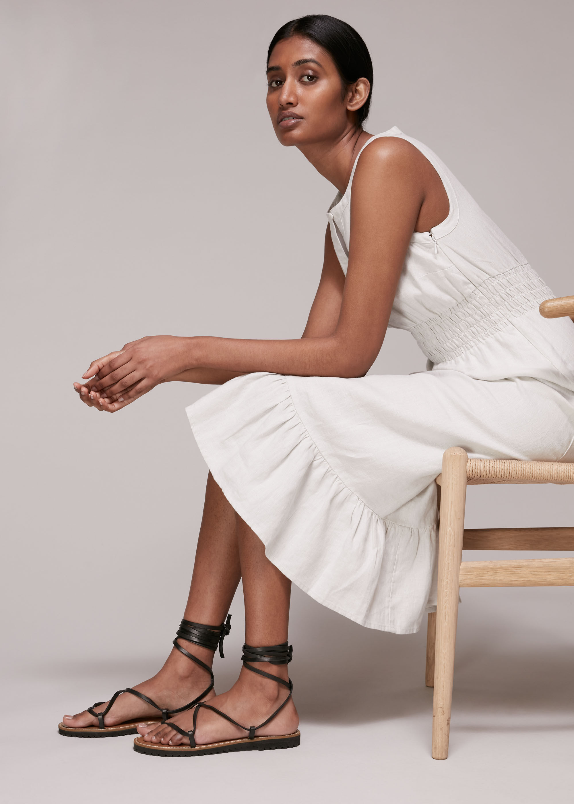 Sandals with tie straps online