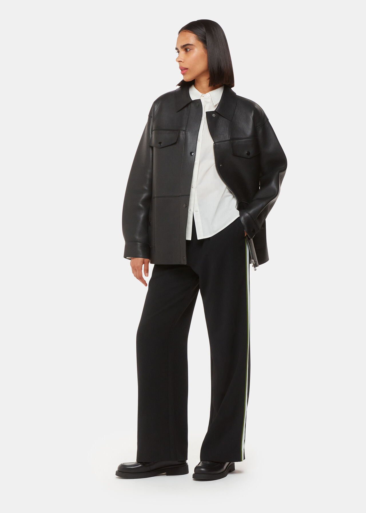 Crepe Side Stripe Trouser