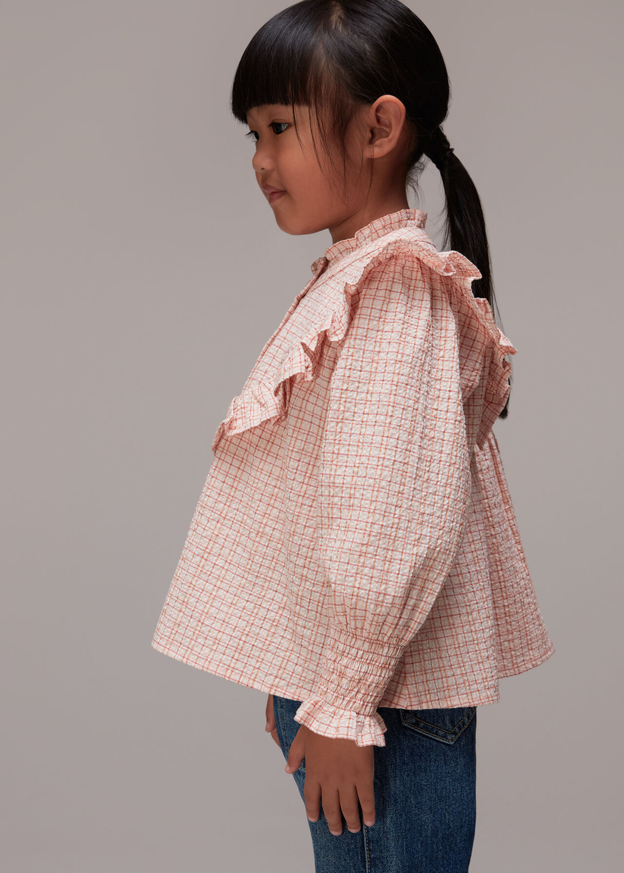 Checked Riley Frill Top