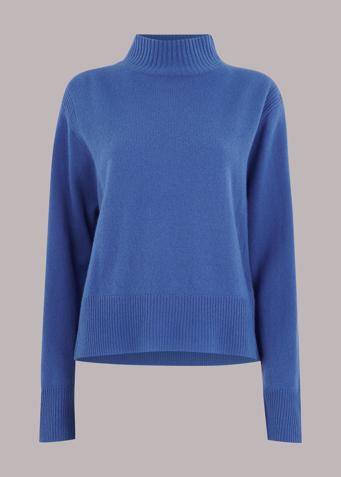 Blue Ferne Wool Funnel Neck Jumper WHISTLES