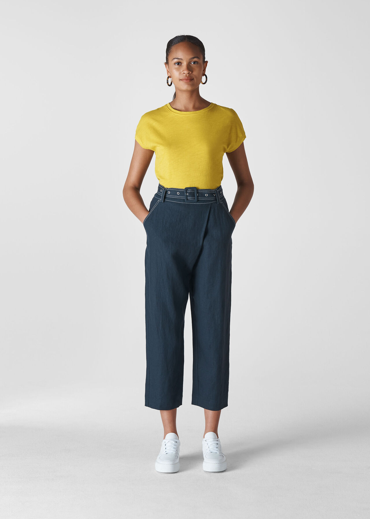 Minimal Cap Sleeve Tee Yellow