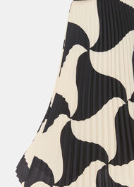 Triangle Swirl Pleated Skirt