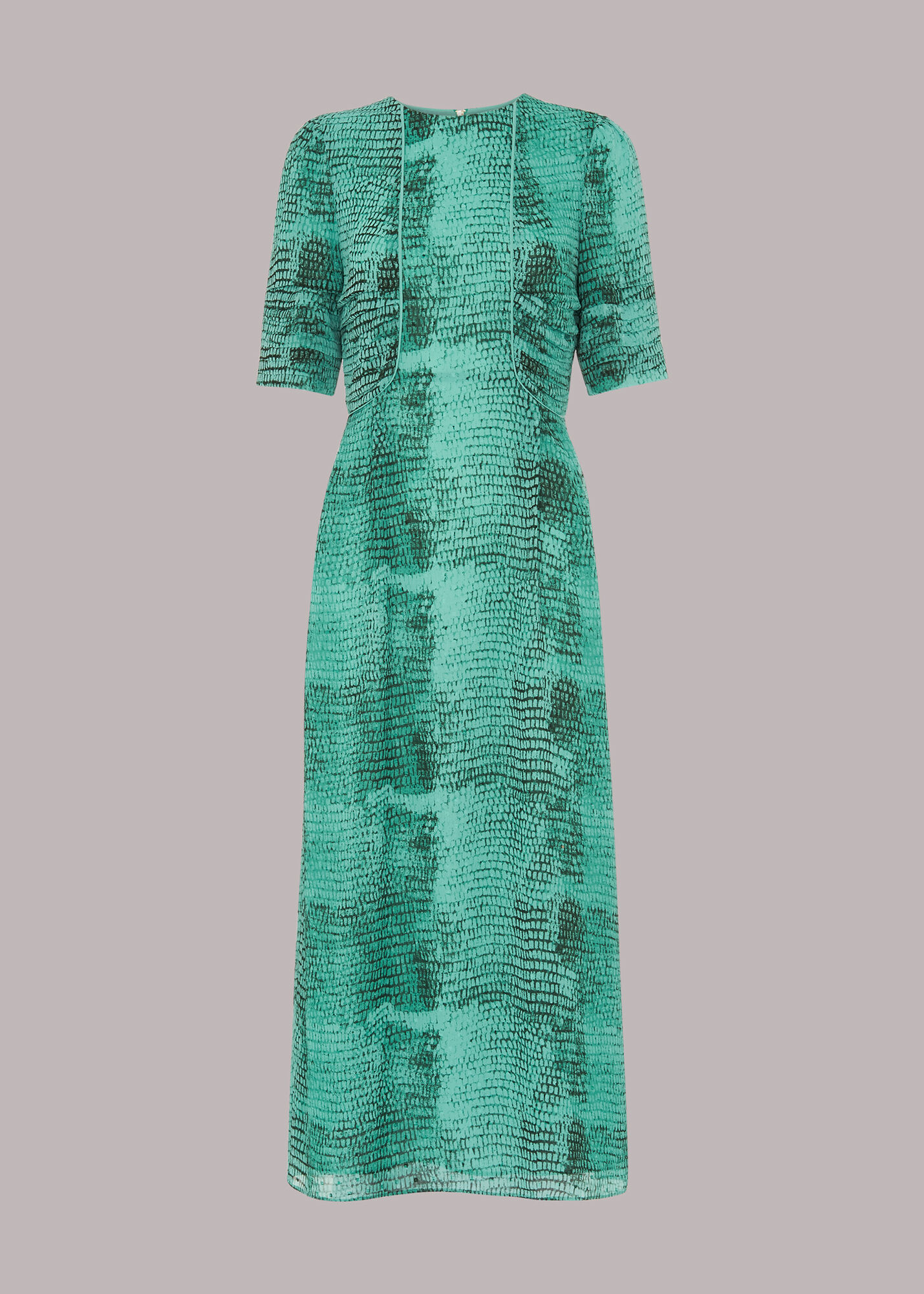 Green/Multi Snake Animal Dobby Dress WHISTLES