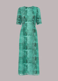 SNAKE ANIMAL DOBBY DRESS