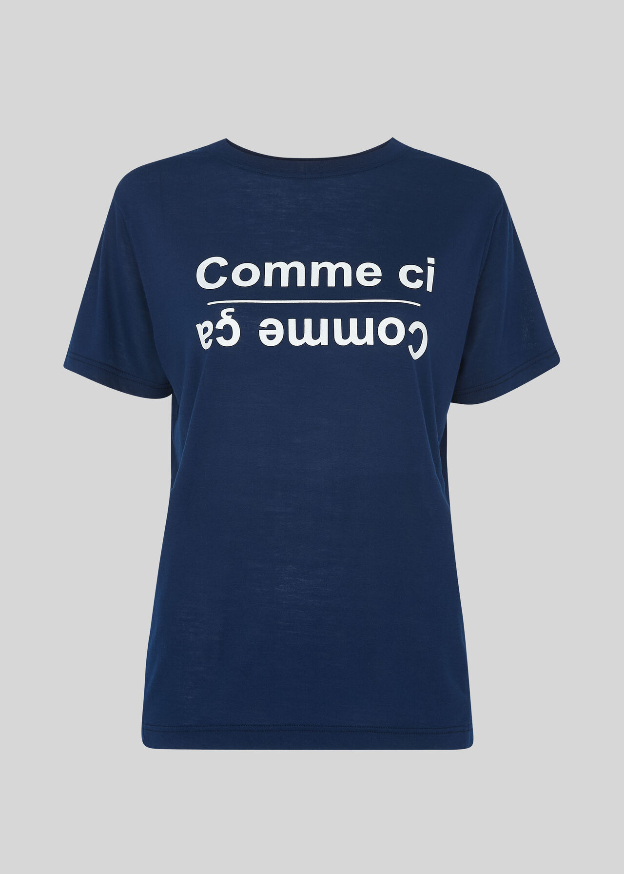 Comme Ci Comme Ca Logo Tshirt Navy