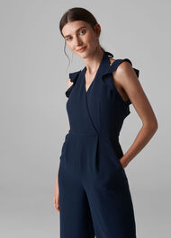 Larkin Frill Detail Jumpsuit Navy