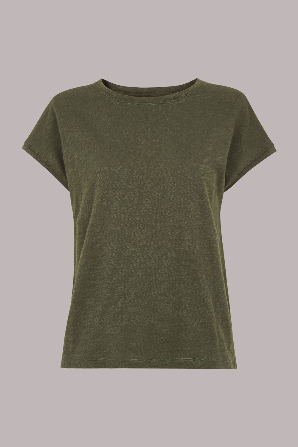 Minimal Cap Sleeve Tee Khaki