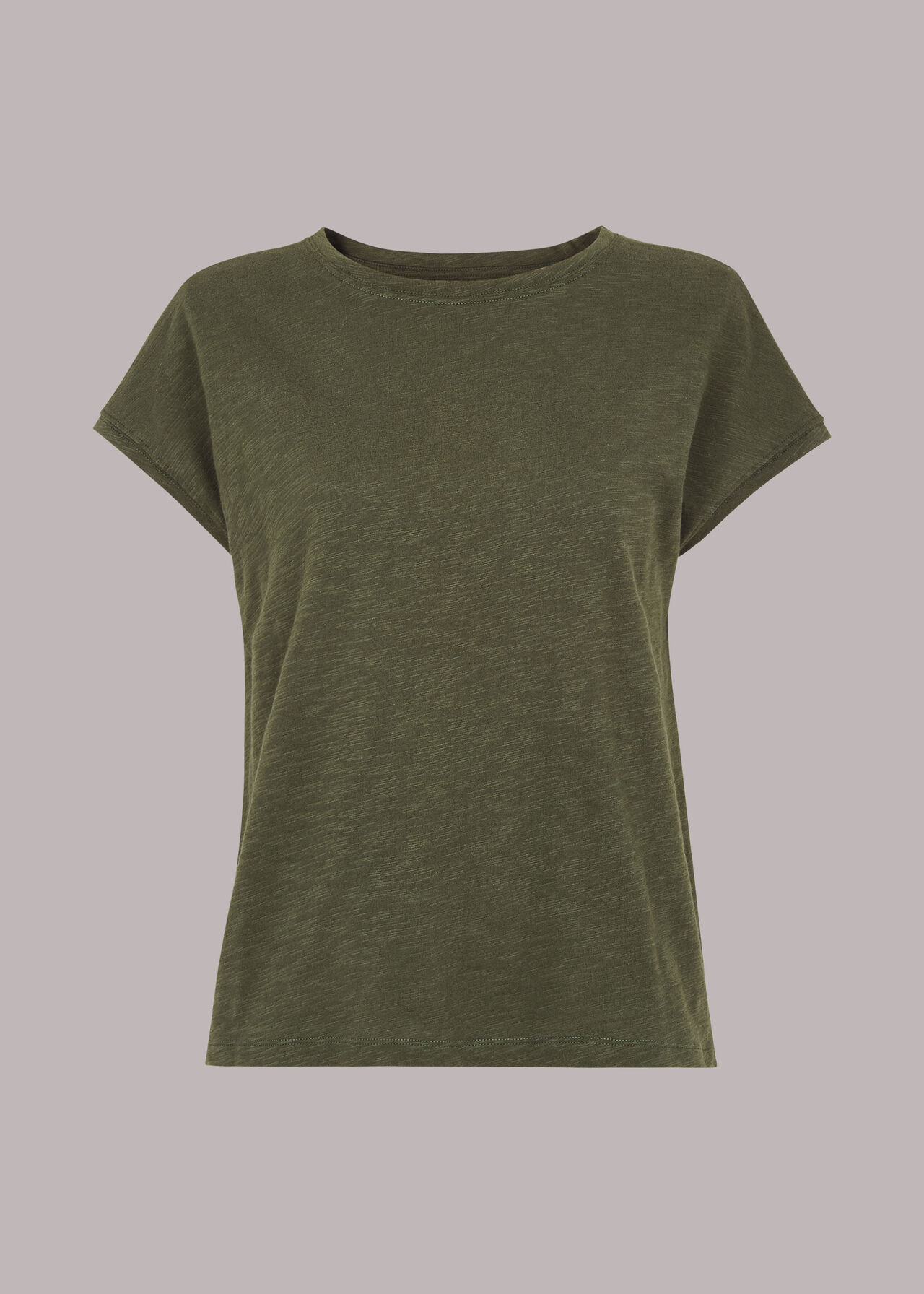 Minimal Cap Sleeve Tee Khaki
