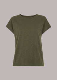 Minimal Cap Sleeve Tee Khaki