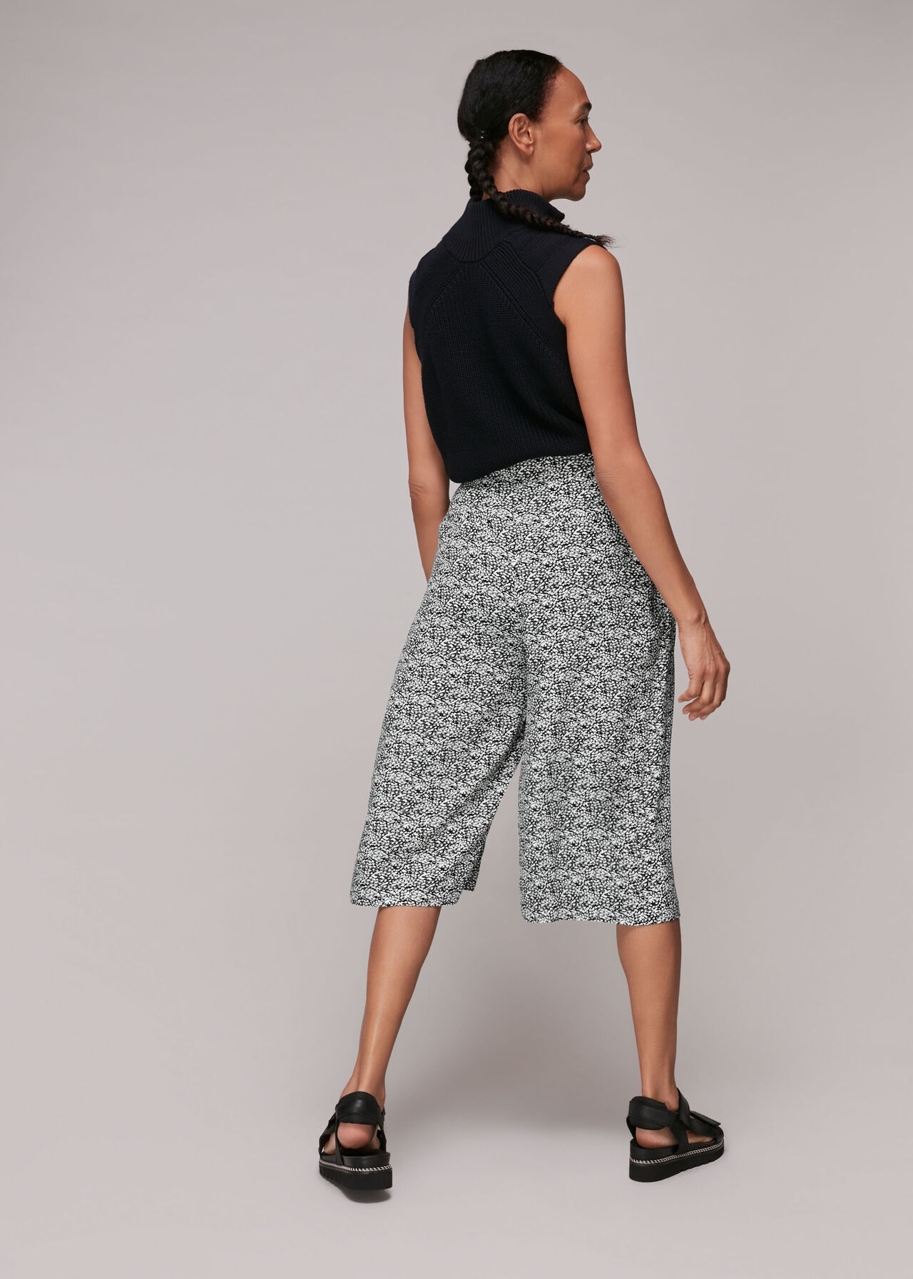 Mixed Animal Print Culotte