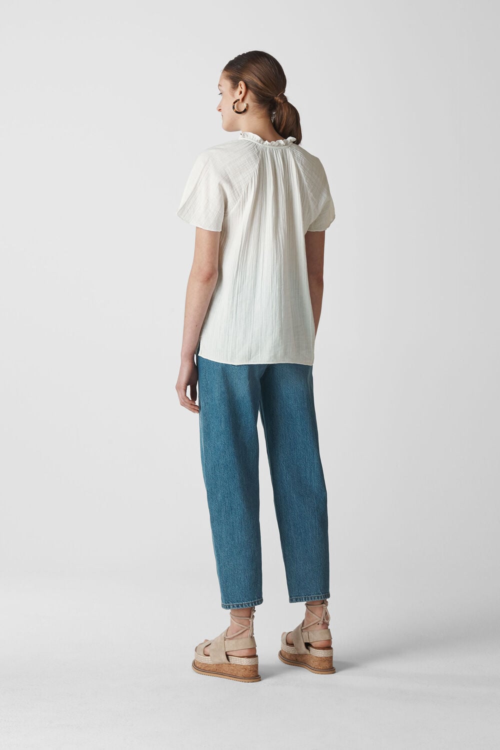 Tilly Textured Top Ivory/Multi