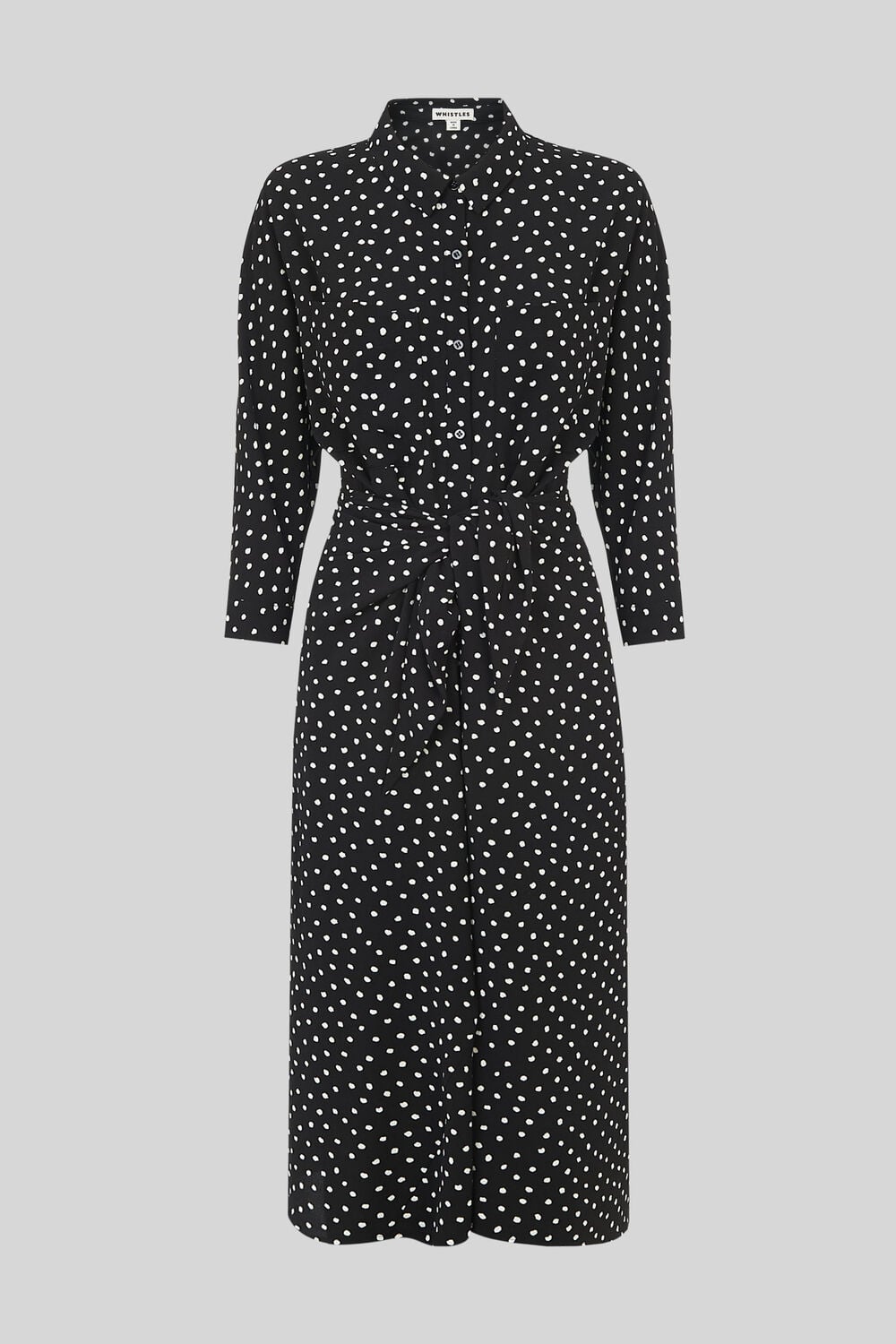 Abstract Spot Selma Tie Dress Black/Multi