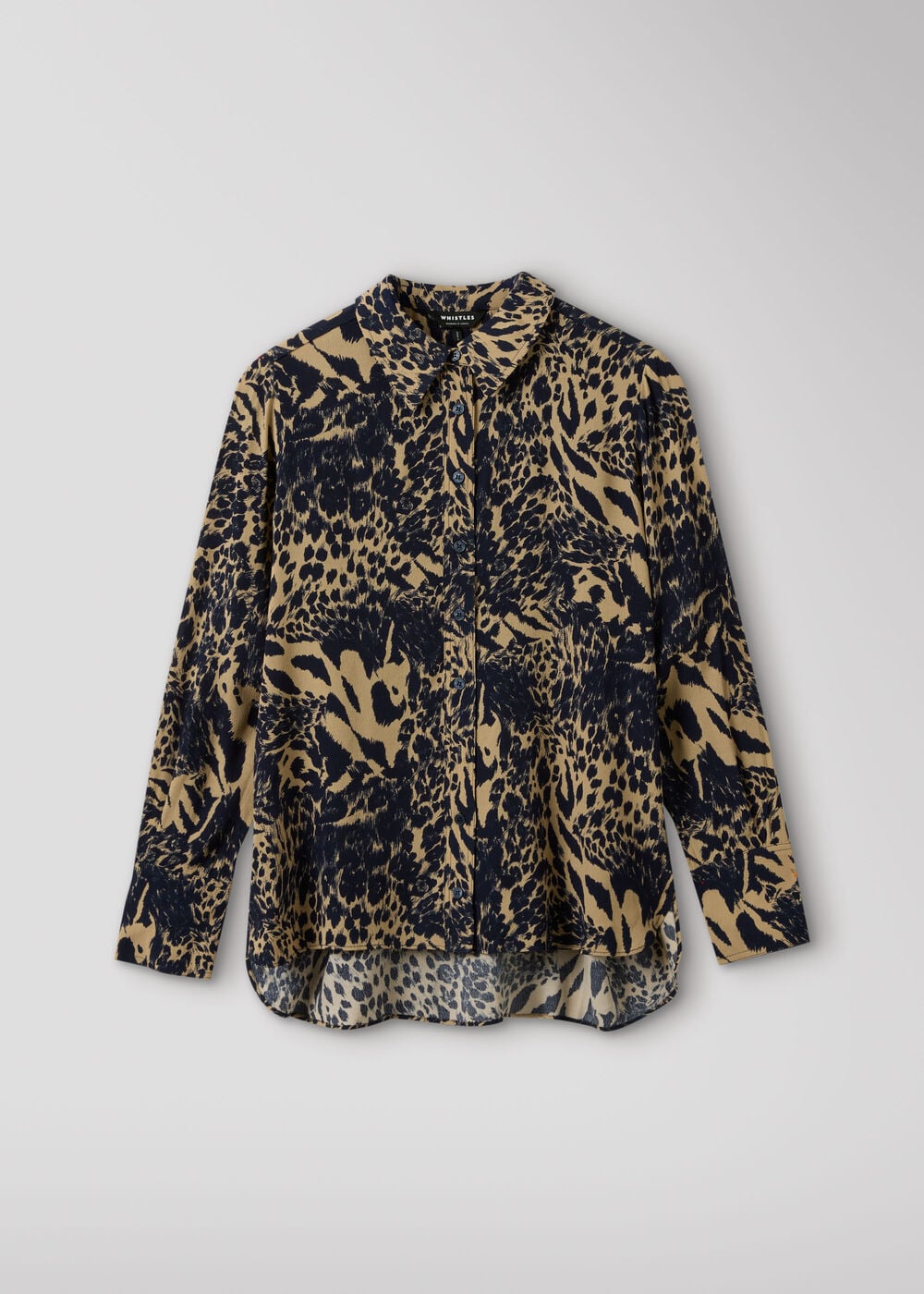 Patchwork Leopard Print Shirt