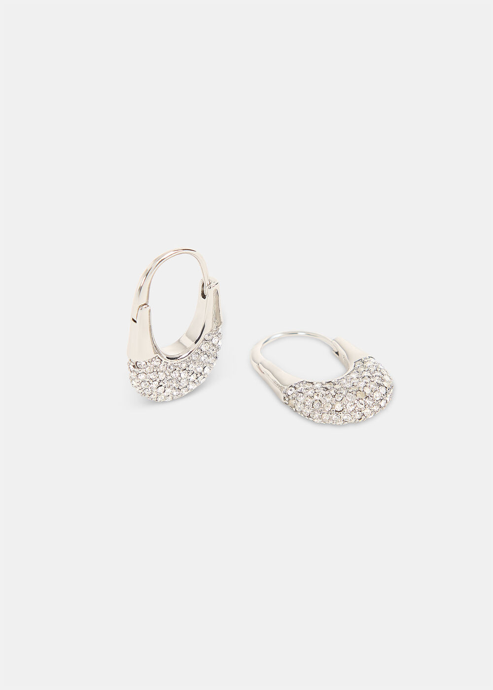 Diamante Oval Hoop Earring