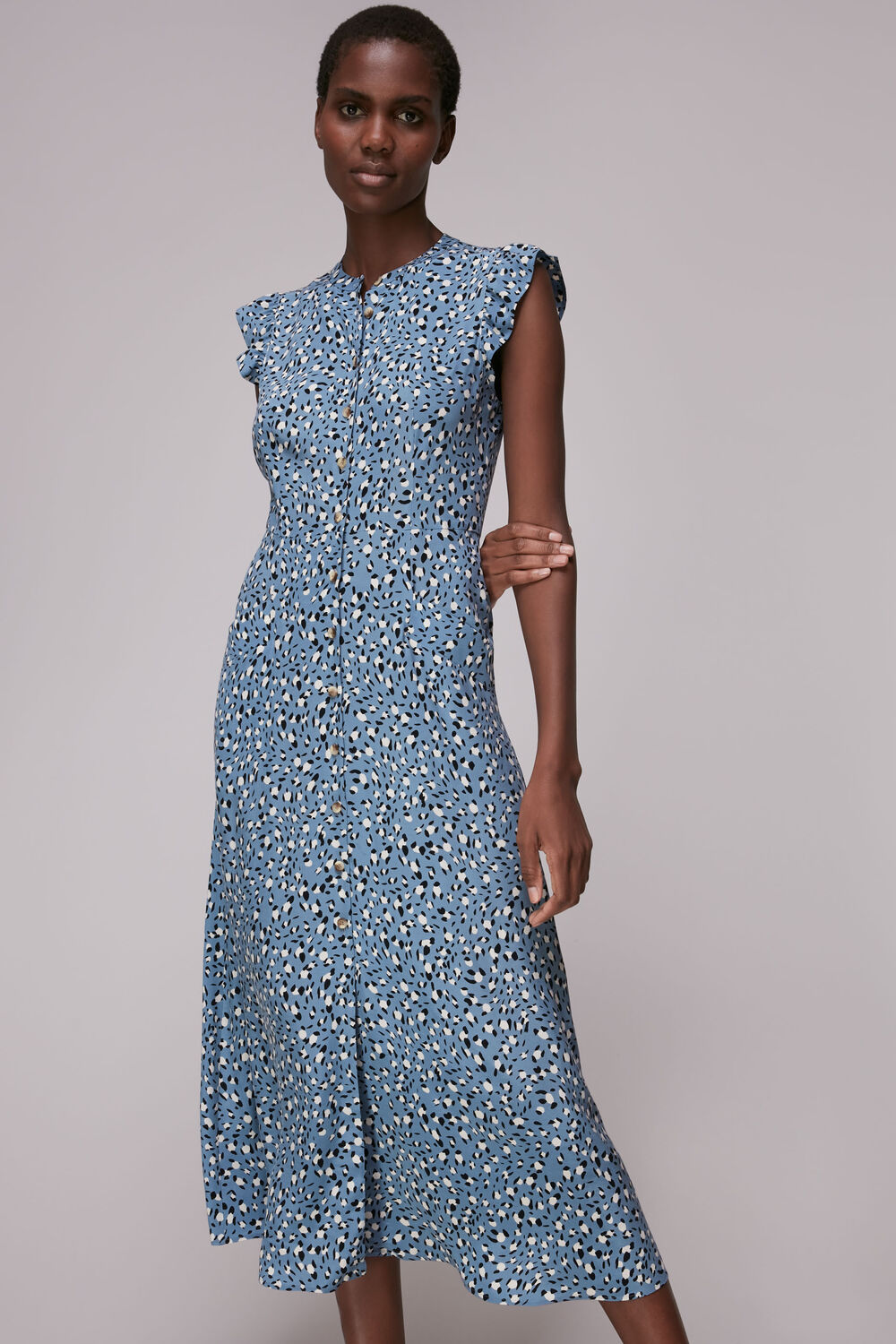Wild Leopard Print Frill Dress
