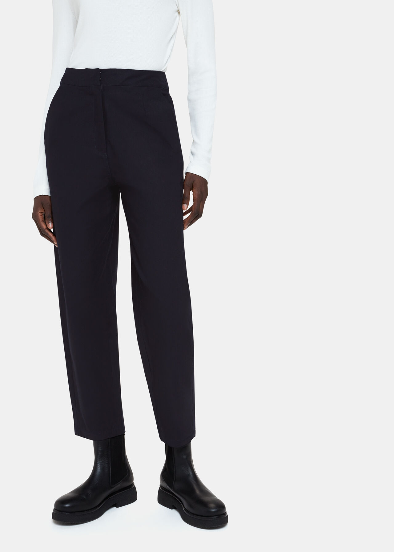 Carla Barrel Cotton Trouser