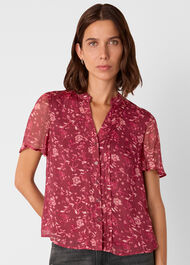 Ditsy Floral V Neck Blouse