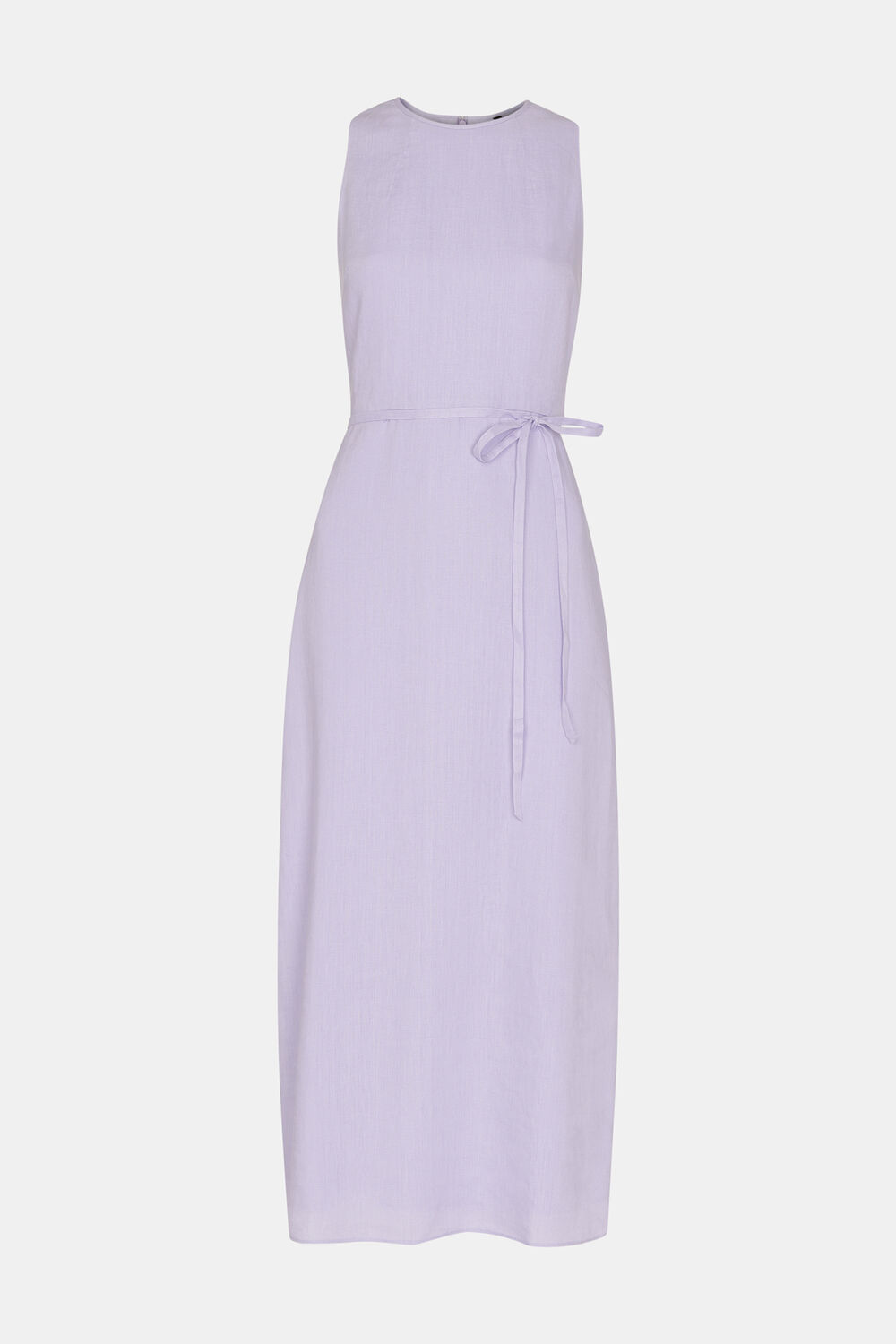 Linen Blend Cut Out Back Dress