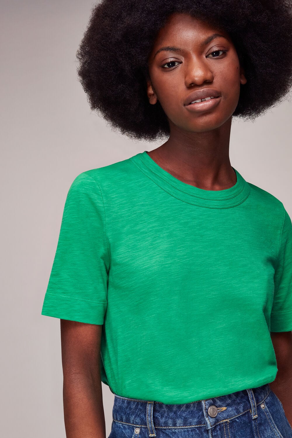 Green Rosa Double Trim Tee