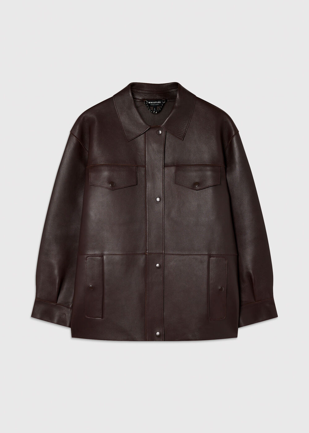 Petite Clean Bonded Leather Jacket