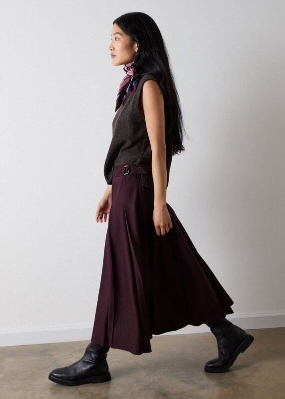 Brown Wool Sleeveless Tank