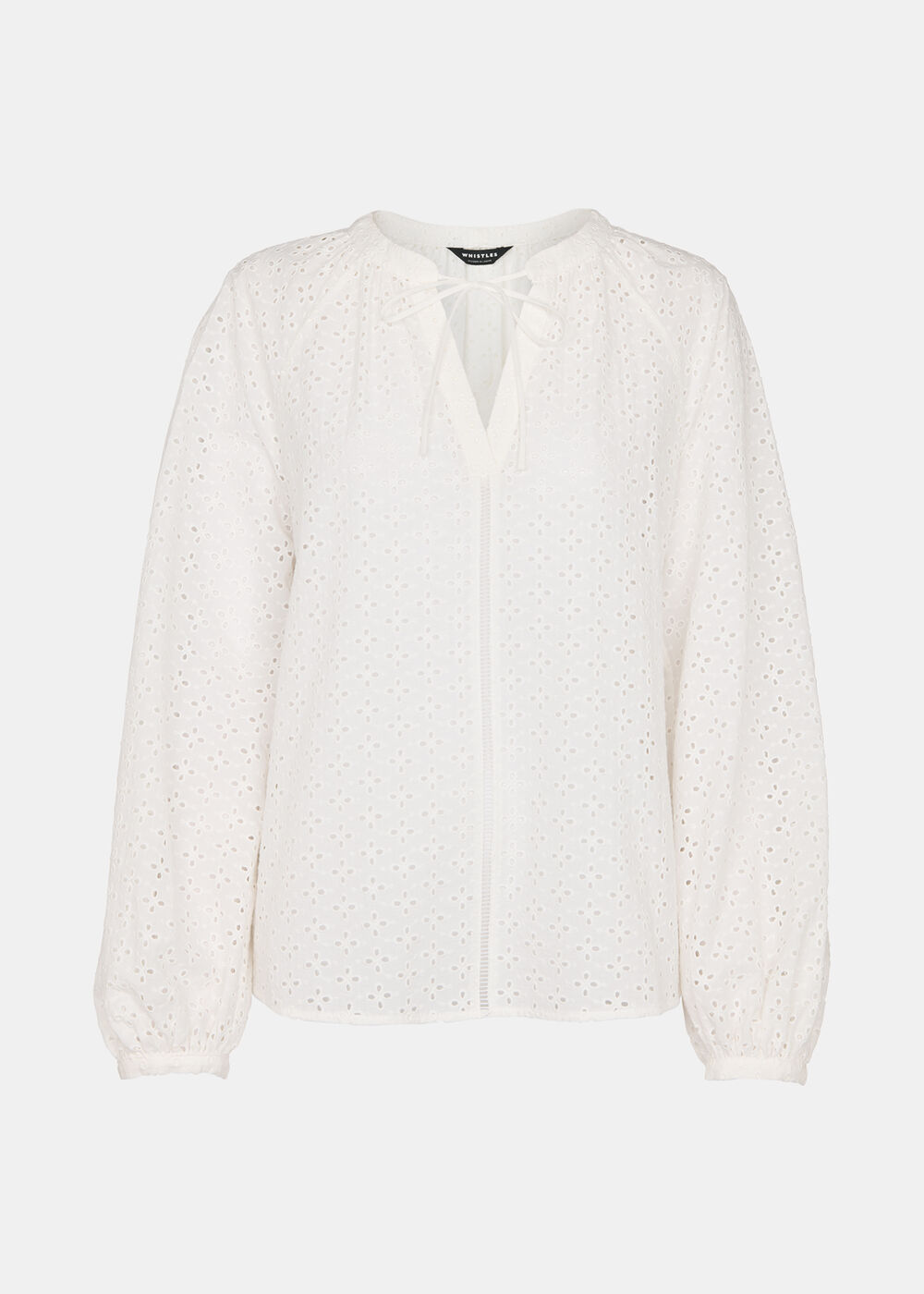 Broderie V Neck Blouse