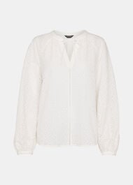 Broderie V Neck Blouse
