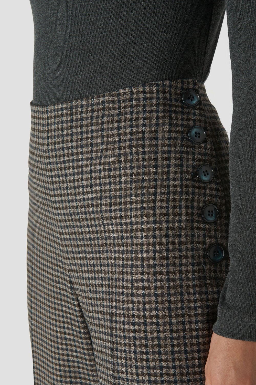 Eleni Check Wide Leg Trouser Multicolour