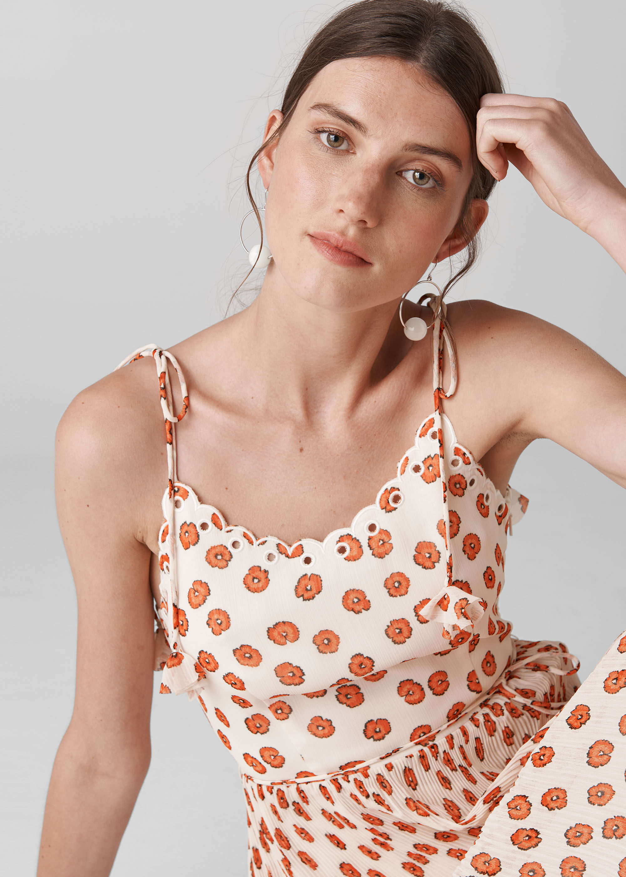 Whistles lenno print shirt dress top