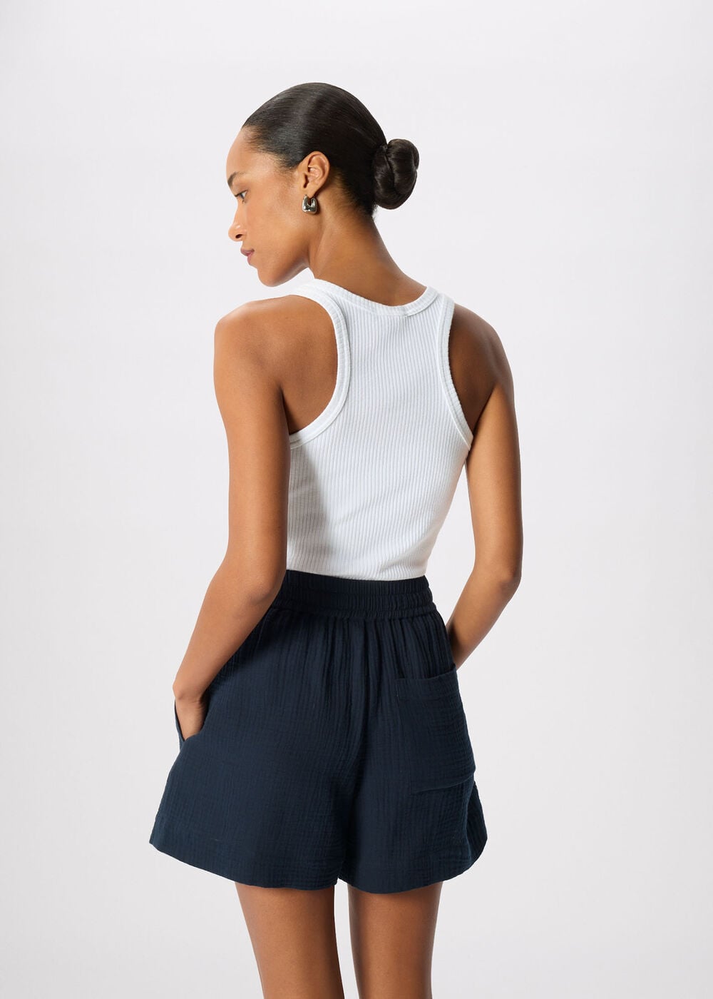 Pull On Cheesecloth Short